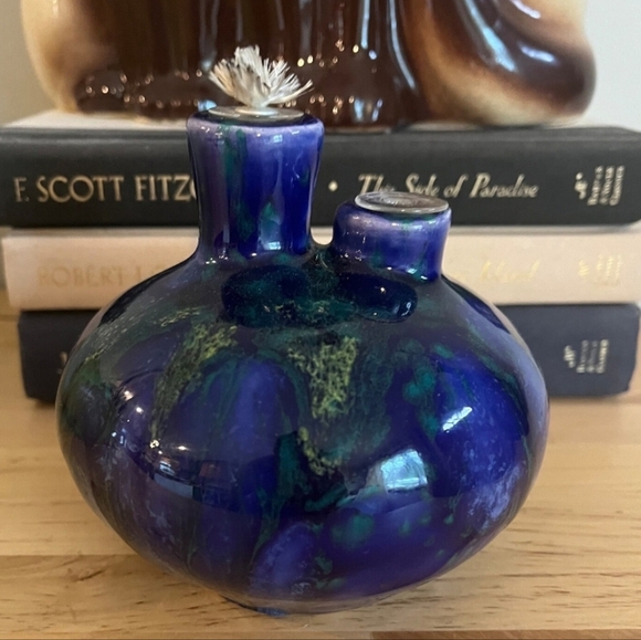 Stylish Blue and Green Ceramic Vase - Picture 1 of 5